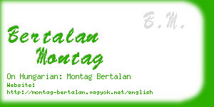 bertalan montag business card